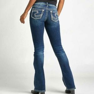 👖 Silver Suki Bootcut Denim Jeans Medium Dark Wash W29 L32